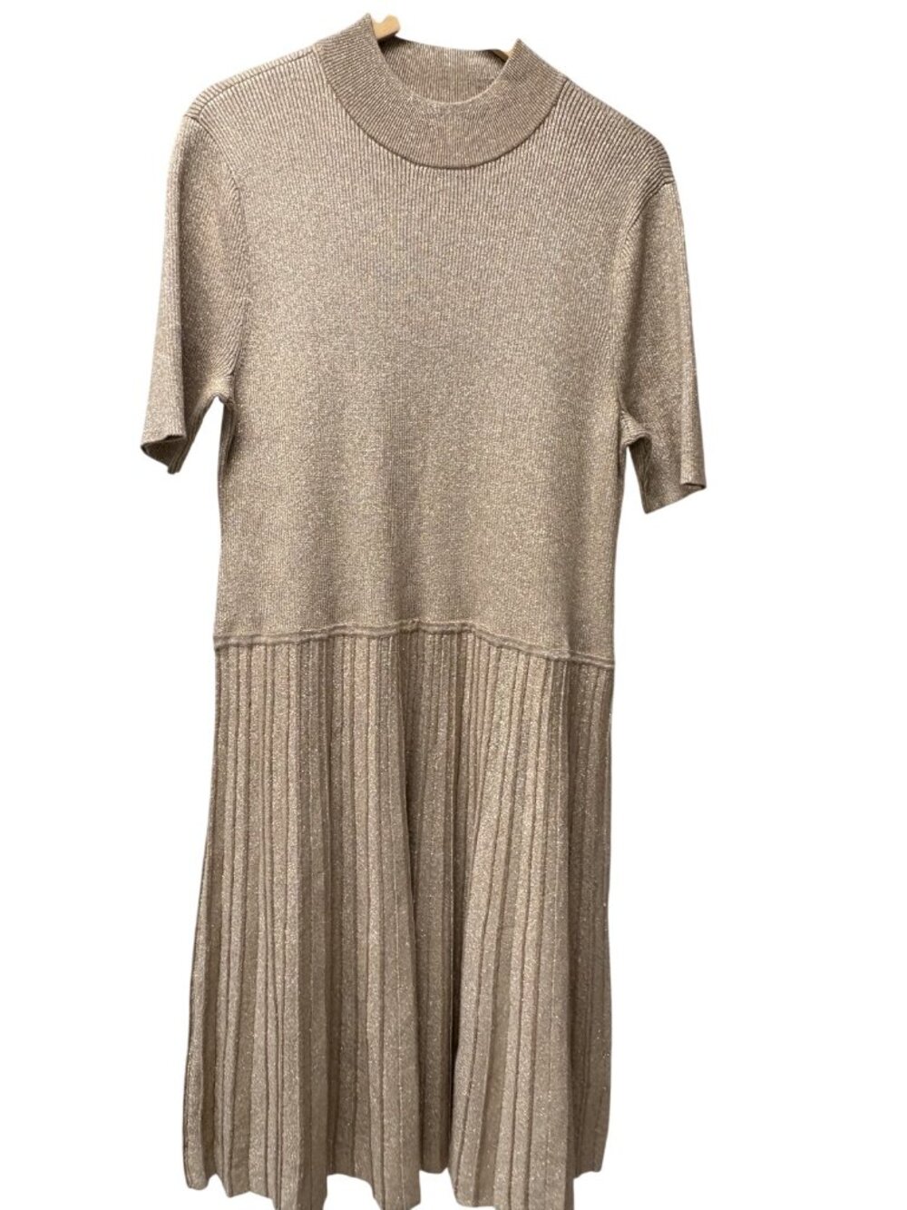 LAUREN Ralph Lauren Size 2X Gold Knit Sweater Dress